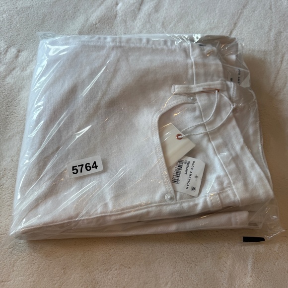 New! Good American Good Boy Straight Jean White 45764 - Picture 16 of 16